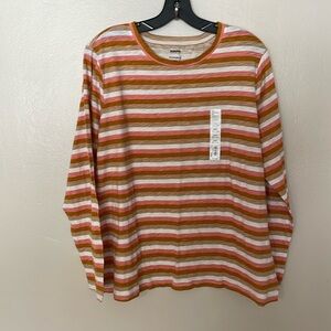 NWT Sonoma The Everyday Stripe Long Sleeve Tee XXL